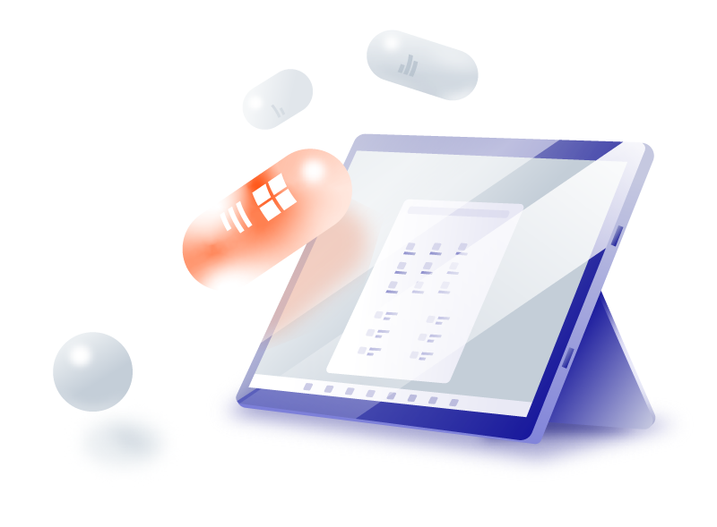windows monitoring home illustration