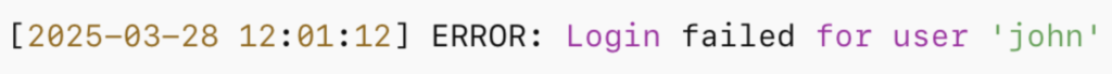 raw log example