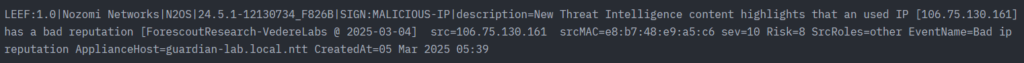 LEEF format example